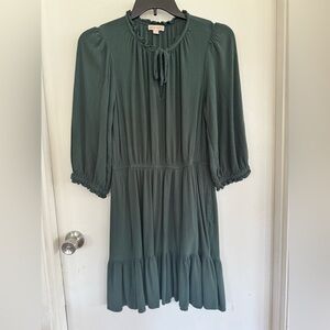 Knox Rose Dark Teal Elastic-waist midi dress